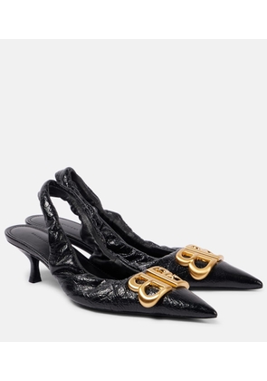 Balenciaga Monaco leather slingback pumps