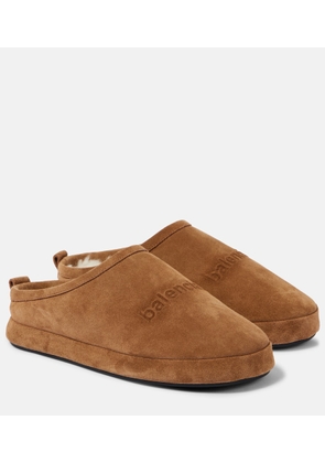 Balenciaga Alaska suede slippers