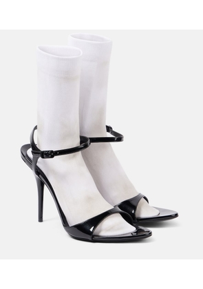 Balenciaga Avenue Sock 110 patent leather sandals