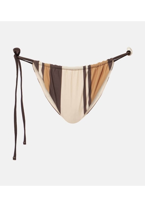 SIR Mahogany striped bikini bottoms