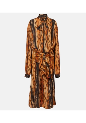 Balenciaga Printed crepe midi dress