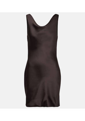 Norma Kamali Maria crepe satin minidress