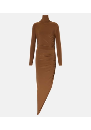 Norma Kamali Draped asymmetric midi dress