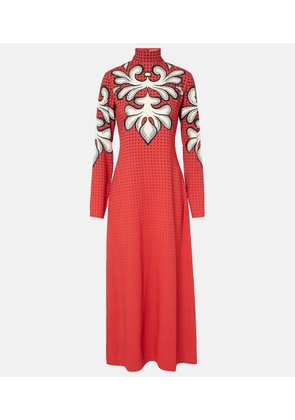 La DoubleJ Halle printed satin midi dress