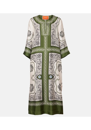 La DoubleJ Mirage Placee printed silk twill kaftan
