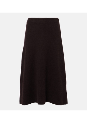 The Row Ivanka cashmere and silk midi skirt