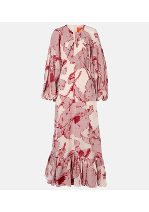 La DoubleJ Eve-Ning floral silk-blend gown