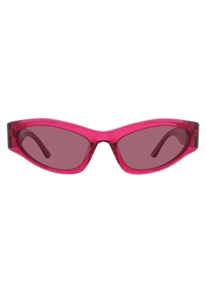 Balenciaga Violet Cat Eye Ladies Sunglasses BB0387S 003 58