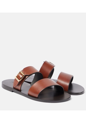 Saint Laurent IOS leather slides