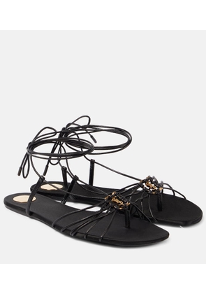 Saint Laurent Babylone Cassandre leather sandals