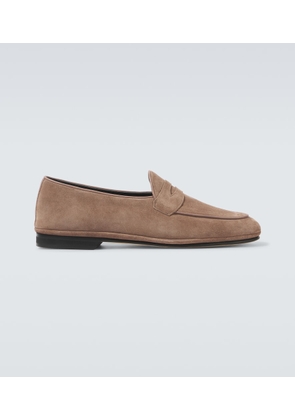 Rubinacci Suede penny loafers