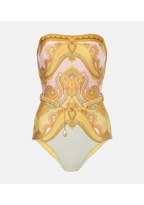 Zimmermann Maxine chain-detail paisley swimsuit