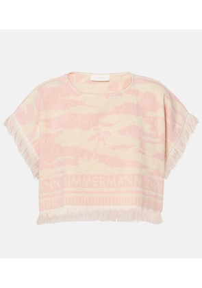 Zimmermann Maxine cotton terry crop top