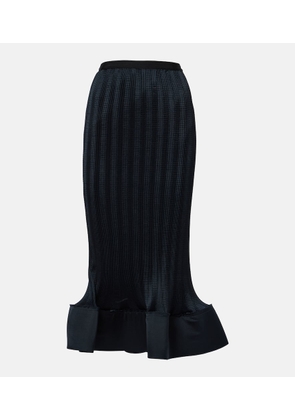 Simkhai Hollis ruffled knitted midi skirt