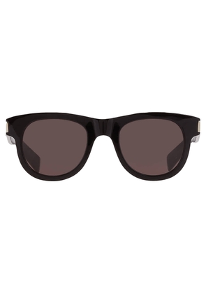 Saint Laurent Black Oval Unisex Sunglasses SL 571 001 49