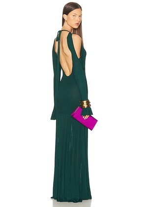 Christopher John Rogers Cold Shoulder Maxi Dress in Mallard - Green. Size M (also in ).