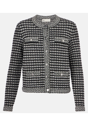 Tory Burch Wool and cotton-blend jacquard cardigan