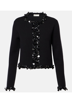 Tory Burch Kendra sequined wool and cashmere cardigan