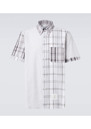 Thom Browne Striped patchwork cotton shirt