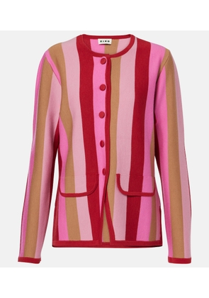 Rixo Mirja striped wool-blend cardigan