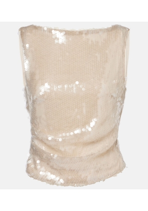 Staud Eton sequined top