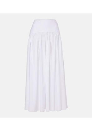 Staud Procida high-rise cotton maxi skirt