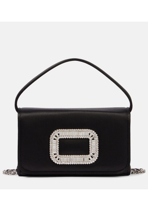 Roger Vivier Pilgrim Micro embellished satin shoulder bag