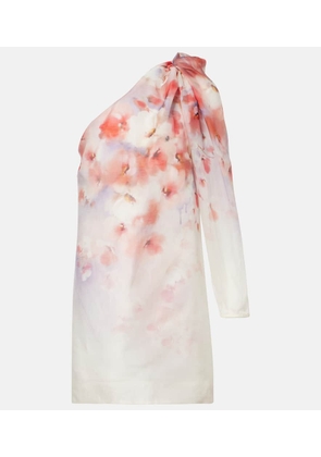 Zimmermann Scarlet floral linen and silk minidress