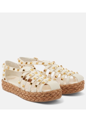Valentino Garavani Rockstud Cork leather fisherman sandals