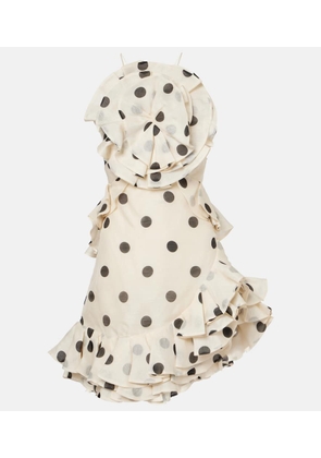 Zimmermann Crush polka-dot ruffle minidress