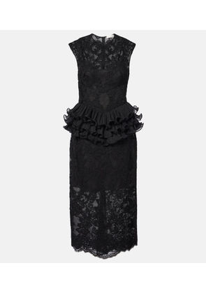 Zimmermann Crush ruffled lace midi dress