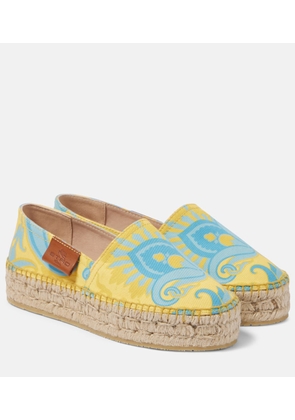 Etro Printed canvas espadrilles