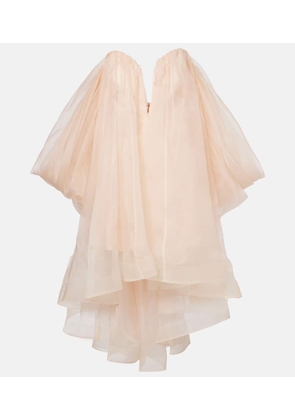 Zimmermann Crush silk organza bustier dress