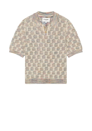 Corridor Cable Lace Polo in Natural - Cream. Size M (also in ).