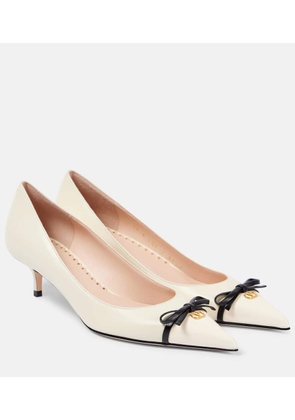 Valentino Garavani Bepointy 45 bow-detail leather pumps