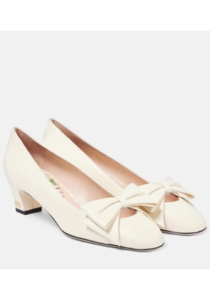 Valentino Garavani Bridal Bowow 45 bow-detail leather pumps