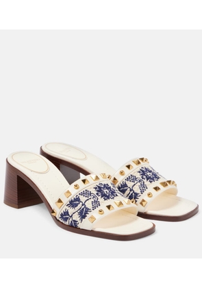 Valentino Garavani County 60 Rockstud embroidered mules