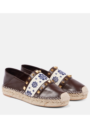 Valentino Garavani County Rockstud leather espadrilles