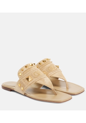 Valentino Garavani Plaster Caster suede thong sandals
