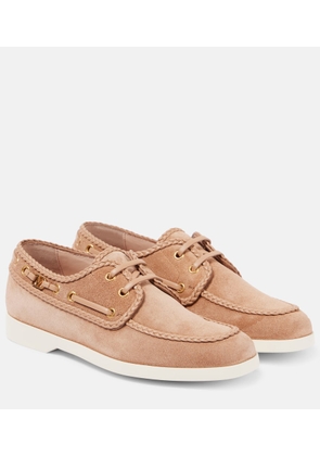 Valentino Garavani Palm Avenue suede boat shoes