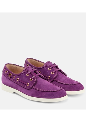 Valentino Garavani Palm Avenue suede boat shoes
