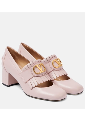 Valentino Garavani VLogo Signature 55 leather loafer pumps