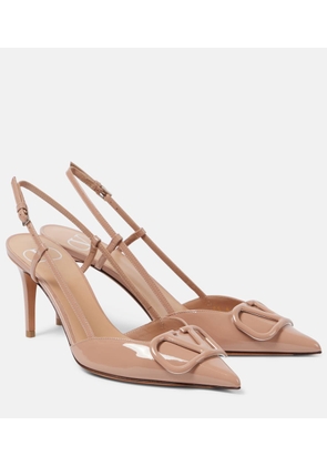 Valentino Garavani Vlogo Signature 80 patent leather slingback pumps