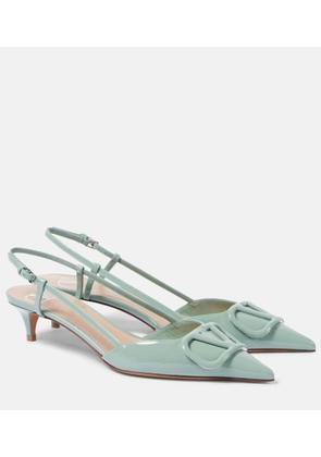 Valentino Garavani VLogo Signature 40 leather slingback pumps