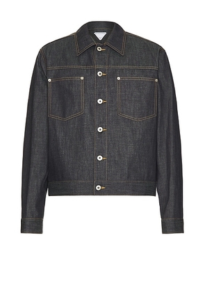 Bottega Veneta Indigo Wash Light Denim Jacket in Indigo - Blue. Size 48 (also in 52).