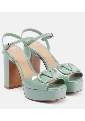 Valentino Garavani VLogo Signature patent leather platform sandals