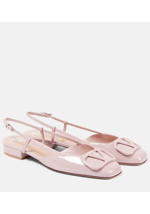 Valentino Garavani VLogo Signature leather slingback flats