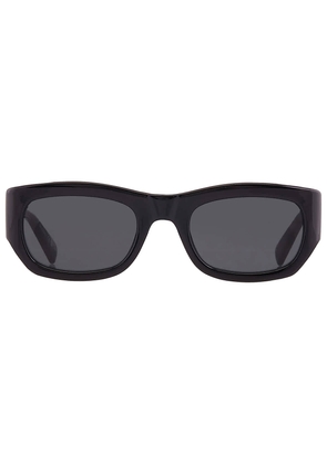 Saint Laurent Dark Grey Rectangular Ladies Sunglasses SL 713 001 53