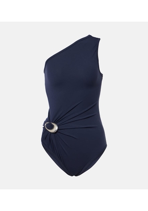 Bottega Veneta Gathered one-shoulder swimsuit