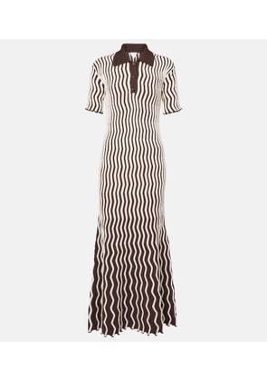 Bottega Veneta Striped wool polo dress